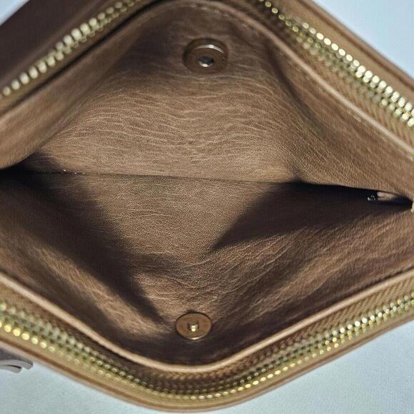 Antique Kraft Front Zipper Cross Body Purse Bag - Picture 5 of 12